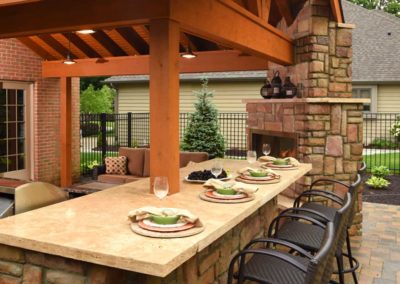 Bauman backyard Structure Outdoor Grill Fireplace Featured Projects Landscape Architecture Design The SiteGroup