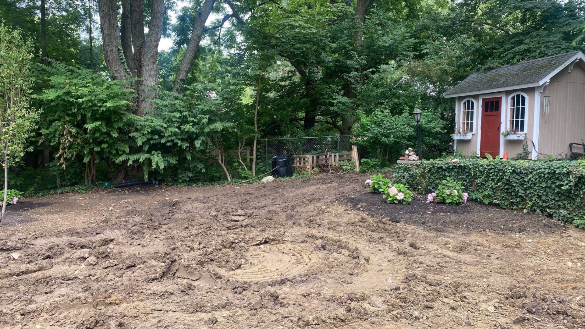 yard grading clay