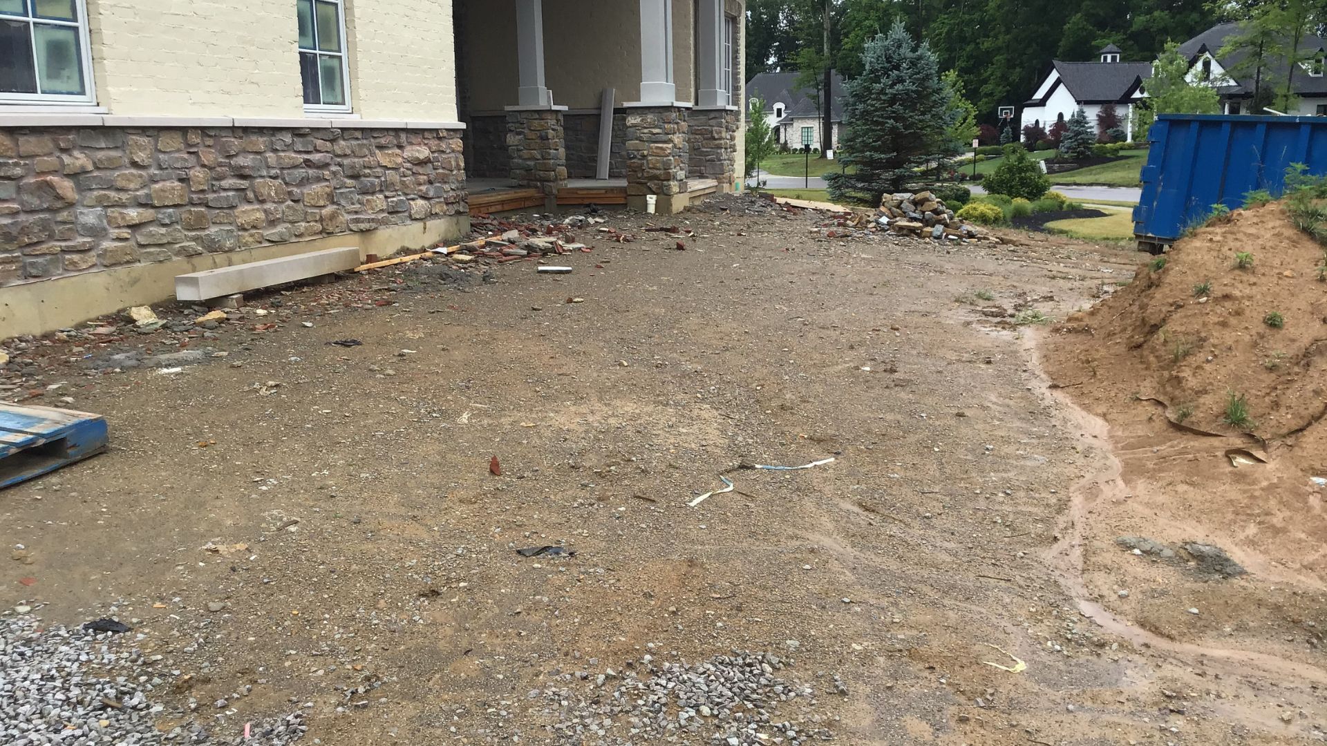 yard grading more soil