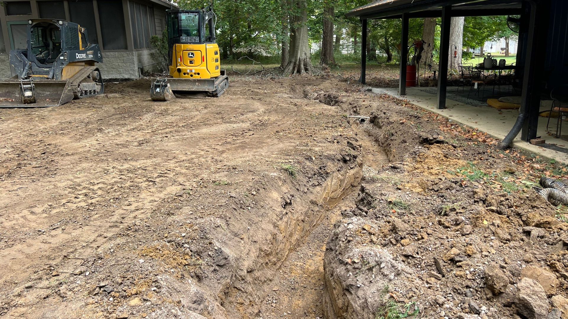 hardscaping work in the fall